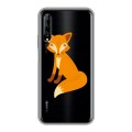 Полупрозрачный дизайнерский силиконовый чехол для Huawei Y9s Прозрачные лисы