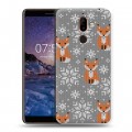 Дизайнерский пластиковый чехол для Nokia 7 Plus Лисы