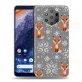 Дизайнерский силиконовый чехол для Nokia 9 PureView Лисы