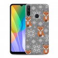 Дизайнерский пластиковый чехол для Huawei Y6p Лисы