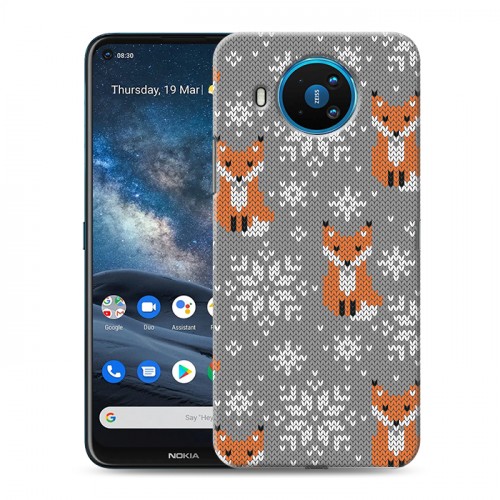 Дизайнерский силиконовый чехол для Nokia 8.3 Лисы