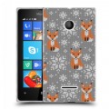 Дизайнерский пластиковый чехол для Microsoft Lumia 435 Лисы