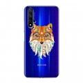 Полупрозрачный дизайнерский пластиковый чехол для Huawei Honor 20 Животный арт 4