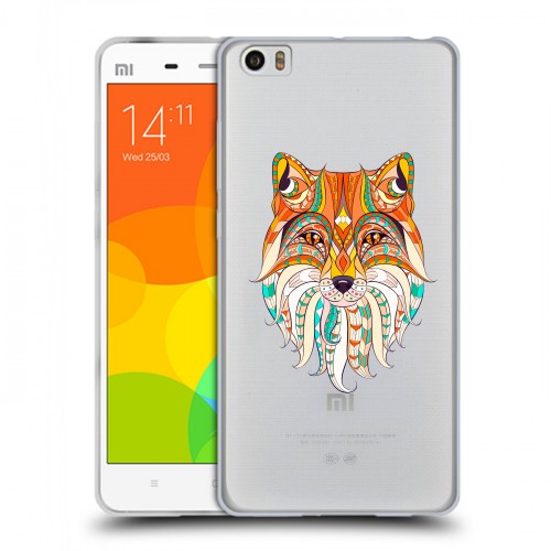 Полупрозрачный дизайнерский силиконовый чехол для Xiaomi Mi Note Животный арт 4