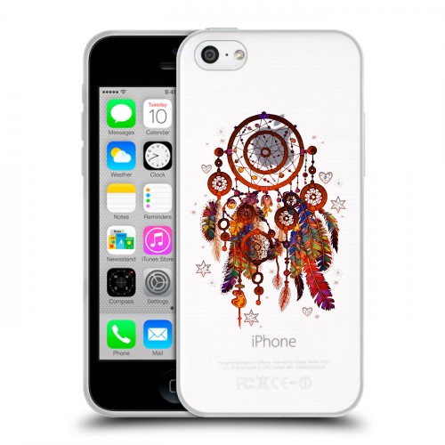 Полупрозрачный дизайнерский пластиковый чехол для Iphone 5c Прозрачные ловцы снов