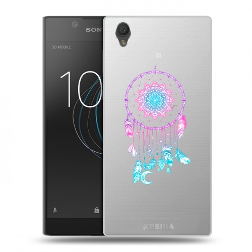 Полупрозрачный дизайнерский пластиковый чехол для Sony Xperia L1 Прозрачные ловцы снов