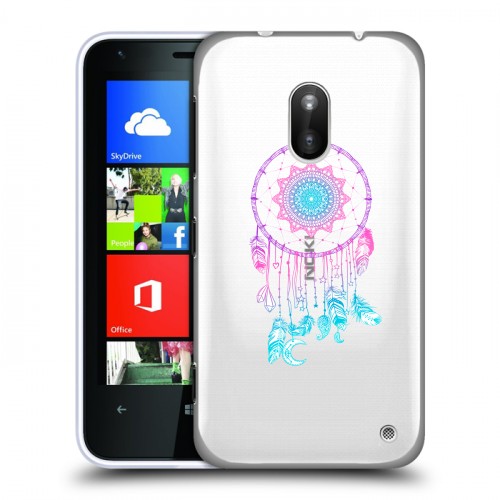 Полупрозрачный дизайнерский пластиковый чехол для Nokia Lumia 620 Прозрачные ловцы снов