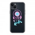 Полупрозрачный дизайнерский пластиковый чехол для Iphone 14 Plus Прозрачные ловцы снов