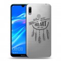 Полупрозрачный дизайнерский пластиковый чехол для Huawei Y6 (2019) Прозрачные ловцы снов