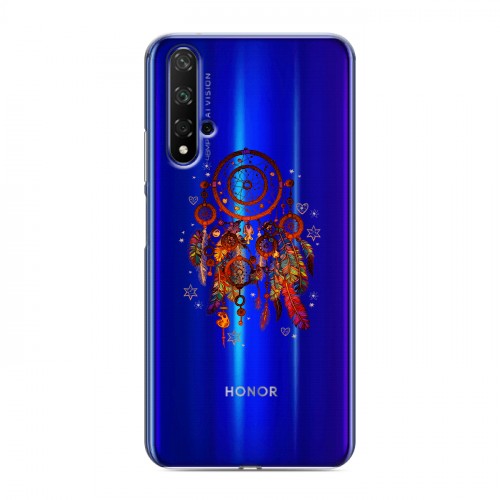 Полупрозрачный дизайнерский пластиковый чехол для Huawei Honor 20 Прозрачные ловцы снов