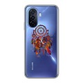 Полупрозрачный дизайнерский пластиковый чехол для Huawei Nova Y70 Прозрачные ловцы снов