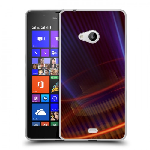 Дизайнерский пластиковый чехол для Microsoft Lumia 540 Абстракции Вращение