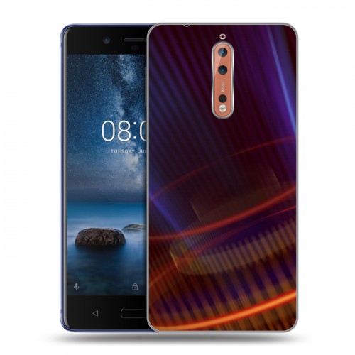 Дизайнерский пластиковый чехол для Nokia 8 Абстракции Вращение