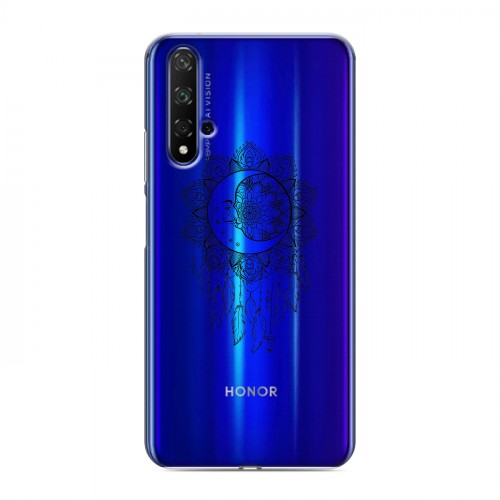 Полупрозрачный дизайнерский силиконовый чехол для Huawei Honor 20 Прозрачные ловцы снов