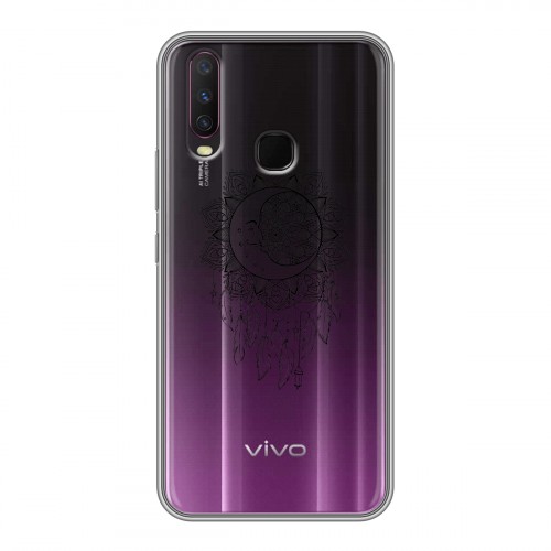 Полупрозрачный дизайнерский силиконовый чехол для Vivo Y17 Прозрачные ловцы снов