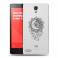 Полупрозрачный дизайнерский пластиковый чехол для Xiaomi RedMi Note Прозрачные ловцы снов