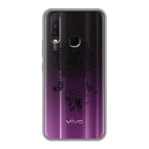 Полупрозрачный дизайнерский силиконовый чехол для Vivo Y17 Прозрачные ловцы снов