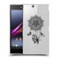 Полупрозрачный дизайнерский пластиковый чехол для Sony Xperia Z Ultra  Прозрачные ловцы снов