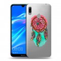 Полупрозрачный дизайнерский пластиковый чехол для Huawei Y6 (2019) Прозрачные ловцы снов