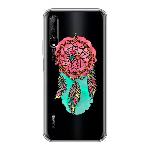 Полупрозрачный дизайнерский силиконовый чехол для Huawei Y9s Прозрачные ловцы снов