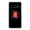 Дизайнерский силиконовый чехол для Samsung Galaxy S10 Мистические эмблемы