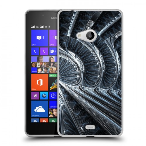 Дизайнерский пластиковый чехол для Microsoft Lumia 540 Абстракции Вращение