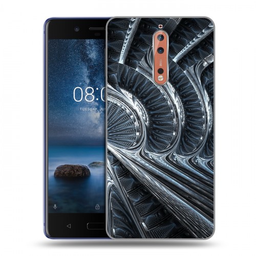 Дизайнерский пластиковый чехол для Nokia 8 Абстракции Вращение