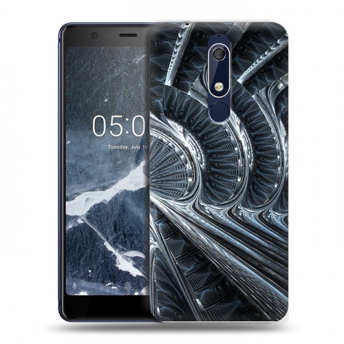 Дизайнерский пластиковый чехол для Nokia 5.1 Абстракции Вращение