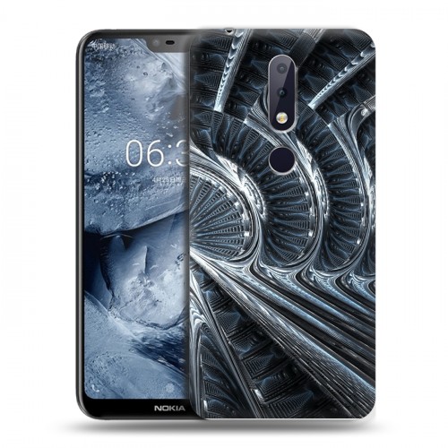 Дизайнерский пластиковый чехол для Nokia 6.1 Plus Абстракции Вращение