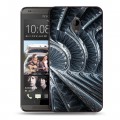 Дизайнерский пластиковый чехол для HTC Desire 700 Абстракции Вращение