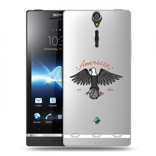 Полупрозрачный дизайнерский пластиковый чехол для Sony Xperia S Прозрачные дикий запад