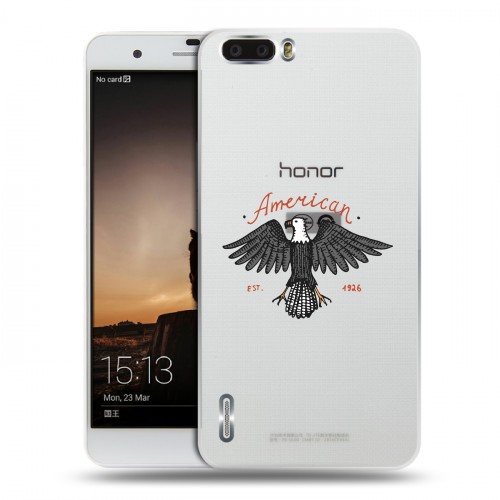 Полупрозрачный дизайнерский пластиковый чехол для Huawei Honor 6 Plus Прозрачные дикий запад