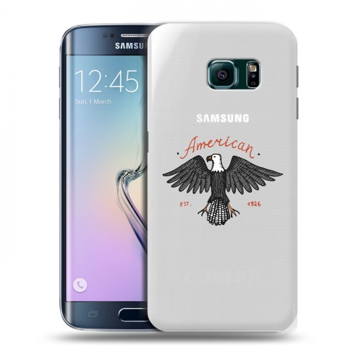 Полупрозрачный дизайнерский пластиковый чехол для Samsung Galaxy S6 Edge Прозрачные дикий запад