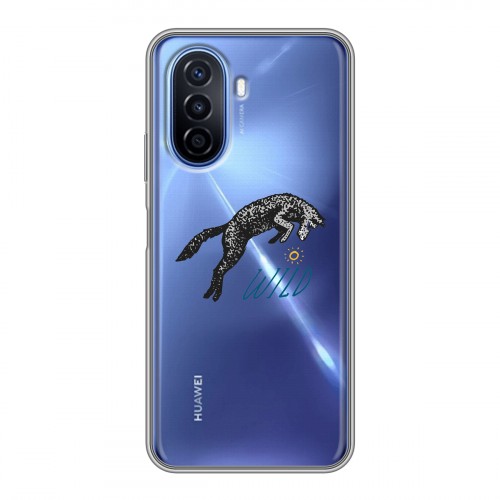 Полупрозрачный дизайнерский пластиковый чехол для Huawei Nova Y70 Прозрачные дикий запад