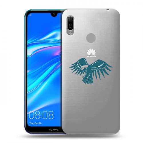 Полупрозрачный дизайнерский пластиковый чехол для Huawei Y6 (2019) Прозрачные дикий запад