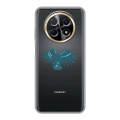 Полупрозрачный дизайнерский пластиковый чехол для Huawei Nova Y91 Прозрачные дикий запад