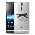 Полупрозрачный дизайнерский пластиковый чехол для Sony Xperia S Прозрачные дикий запад