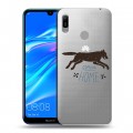 Полупрозрачный дизайнерский пластиковый чехол для Huawei Y6 (2019) Прозрачные дикий запад