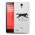 Полупрозрачный дизайнерский пластиковый чехол для Xiaomi RedMi Note Прозрачные дикий запад