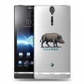 Полупрозрачный дизайнерский пластиковый чехол для Sony Xperia S Прозрачные дикий запад