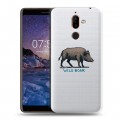 Полупрозрачный дизайнерский пластиковый чехол для Nokia 7 Plus Прозрачные дикий запад