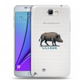 Полупрозрачный дизайнерский пластиковый чехол для Samsung Galaxy Note 2 Прозрачные дикий запад
