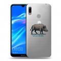 Полупрозрачный дизайнерский пластиковый чехол для Huawei Y6 (2019) Прозрачные дикий запад