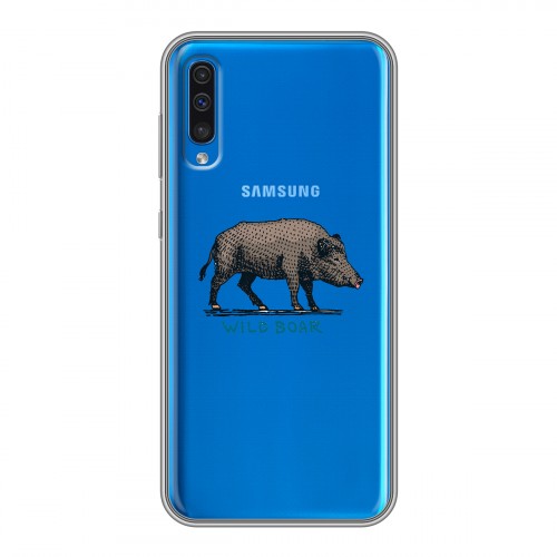 Полупрозрачный дизайнерский пластиковый чехол для Samsung Galaxy A50 Прозрачные дикий запад