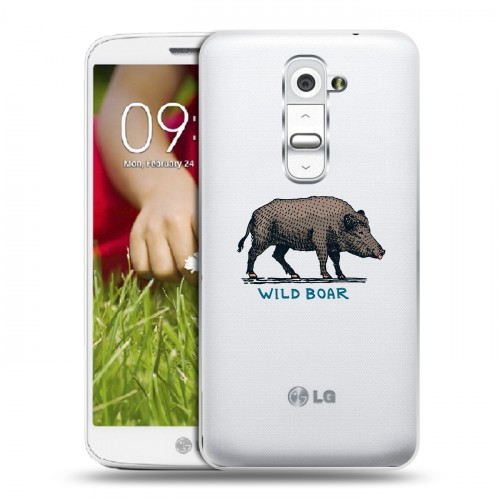 Полупрозрачный дизайнерский пластиковый чехол для LG Optimus G2 mini Прозрачные дикий запад