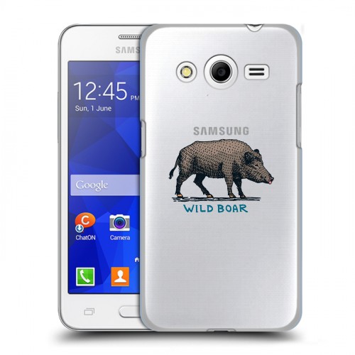 Полупрозрачный дизайнерский пластиковый чехол для Samsung Galaxy Core 2 Прозрачные дикий запад