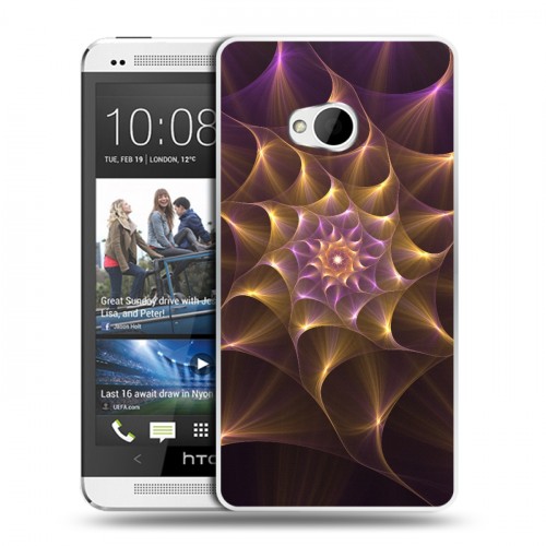 Дизайнерский пластиковый чехол для HTC One (M7) Dual SIM Абстракции Вращение
