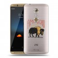 Полупрозрачный дизайнерский пластиковый чехол для ZTE Axon 7 Прозрачные дикий запад