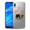 Полупрозрачный дизайнерский пластиковый чехол для Huawei Y6 (2019) Прозрачные дикий запад