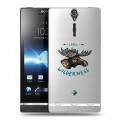 Полупрозрачный дизайнерский пластиковый чехол для Sony Xperia S Прозрачные дикий запад